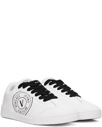 VERSACE JEANS COUTURE White Brooklyn V Emblem Sneakers