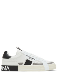 Dolce & Gabbana White Calfskin 2zero Custom Sneakers