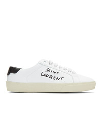 Saint Laurent White Court Sl Sneakers
