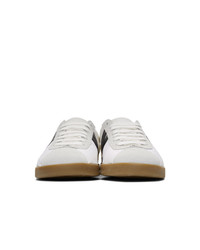 Lanvin White Dual Material Jl Sneakers