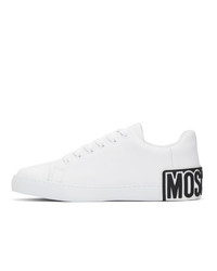Moschino White Heel Logo Sneakers