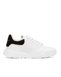 Alexander McQueen White Leather Court Sneakers