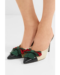 Gucci Jane Ed Two Tone Leather Mules