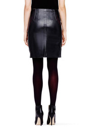 Club Monaco Lorella Leather Paneled Skirt