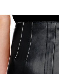 Club Monaco Lorella Leather Paneled Skirt