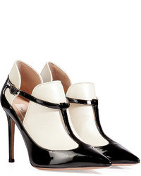 Valentino Patent Leather Pumps In Black And White