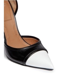 Givenchy Screw Heel Contrast Toe Leather Pumps