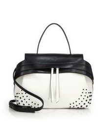 Tod's Wave Small Two Tone Gommini Leather Satchel