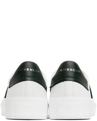 Givenchy White Green City Sport Webbing Sneakers