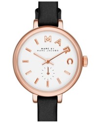 Marc Jacobs Sally Round Leather Strap Watch 28mm