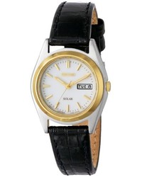 Seiko Sut112 Stainless Steel Watch With Leather Band