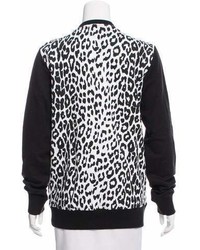 Markus Lupfer Leopard Printed Crew Neck Sweatshirt W Tags