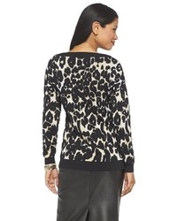Heather B Leopard Pullover Sweater