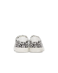 Saint Laurent White And Black Babycat Andy Sneakers