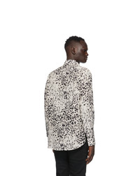 Saint Laurent Off White And Black Spotted Shirt