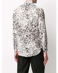 Saint Laurent Snow Leopard Print Shirt