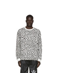 White and Black Leopard Long Sleeve T-Shirt