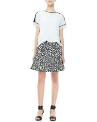 Rebecca Taylor Leopard Print Flared Skirt