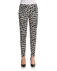White and Black Leopard Pants