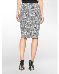 Calvin Klein Leopard Pencil Suit Skirt