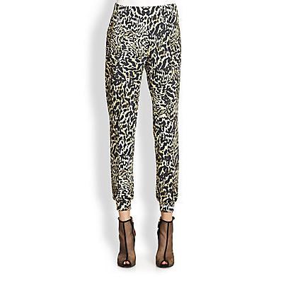 leopard print jogging bottoms