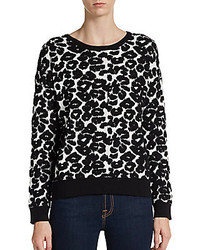 White and Black Leopard Sweater