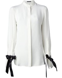 Alexander McQueen Bow Embellished Blouse
