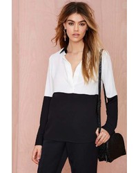 Nasty Gal Off The Block Color Block Blouse