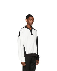 Spencer Badu White And Black Snapjumper Sweatshirt