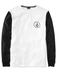 White and Black Long Sleeve T-Shirt