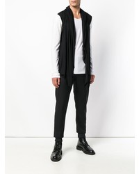 Unconditional Contrast Hooded Cape Waistcoat T Shirt