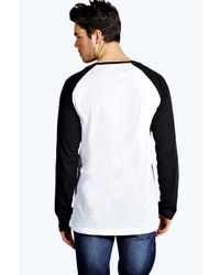 Boohoo Raglan Sleeve Longline T Shirt