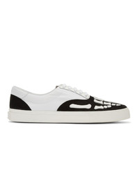 Amiri Black And White Skeleton Toe Sneakers