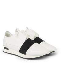 Balenciaga Race Runner Leather Neoprene Suede And Mesh Sneakers