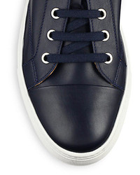 Ralph Lauren Stowe Leather Contrast Sneakers