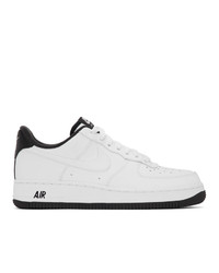 Nike White And Black Air Force 1 07 Sneakers