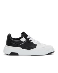 Givenchy White And Black Asymmetric Wing Low Sneakers