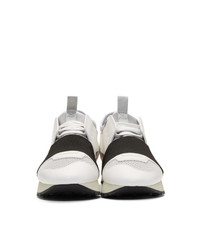 Balenciaga White And Red Race Sneakers