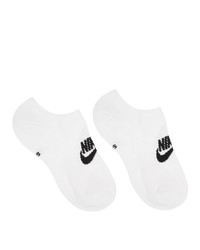White and Black No Show Socks