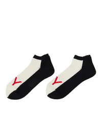 Yohji Yamamoto Black And White Two Tone Short Socks