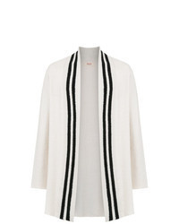 White and Black Open Cardigan