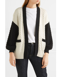 Co Two Tone Silk And Tton Blend Cardigan