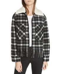 White and Black Plaid Bomber Jackets for Women | Lookastic