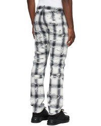 Givenchy Black White Destroyed Flannel Trousers