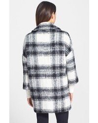 Pink Tartan Plaid Double Breasted Coat