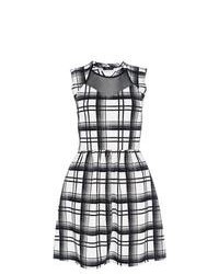 White and Black Plaid Dress