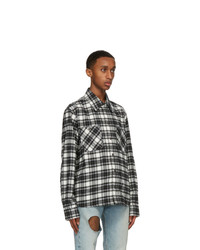 Off-White Black And White Flannel Check Arrows Shirt