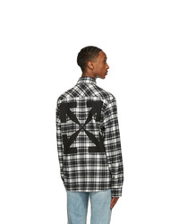 Off-White Black And White Flannel Check Arrows Shirt