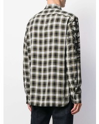 Neil Barrett Checked Animal Print Shirt