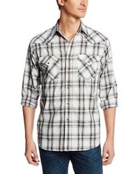 Pendleton Long Sleeve Frontier Shirt Blackwhite Plaid Large